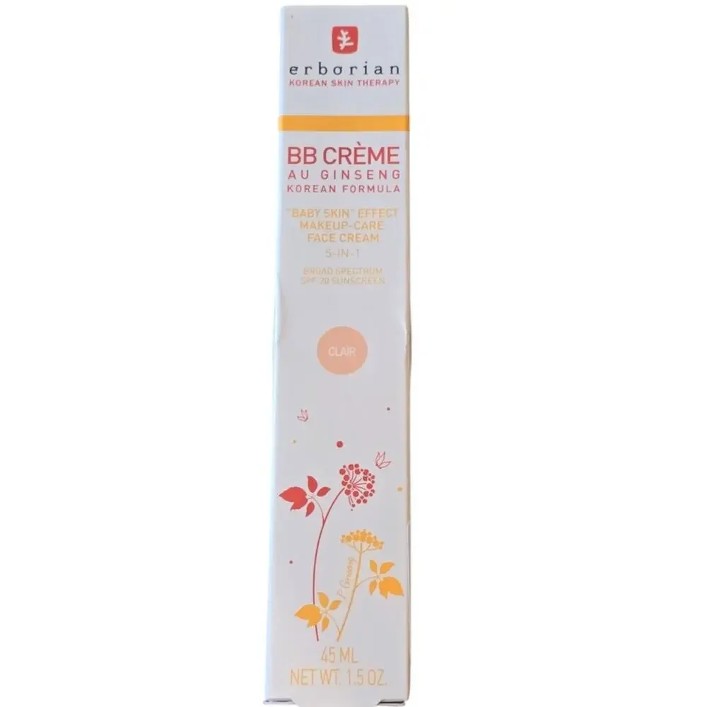 erborian BB Cream Tinted Moisturizer Broad Spectrum SPF 20 in Clair NEW in box